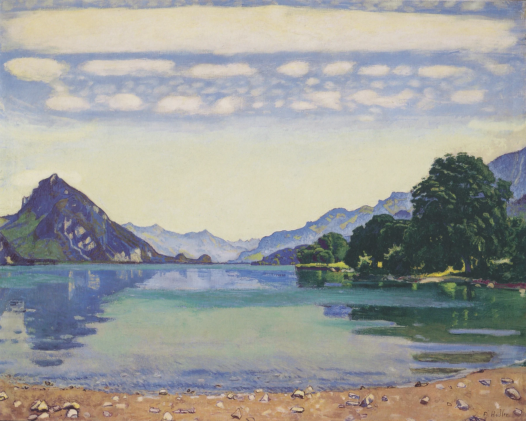El lago de Thun desde Leissigen — Ferdinand Hodler