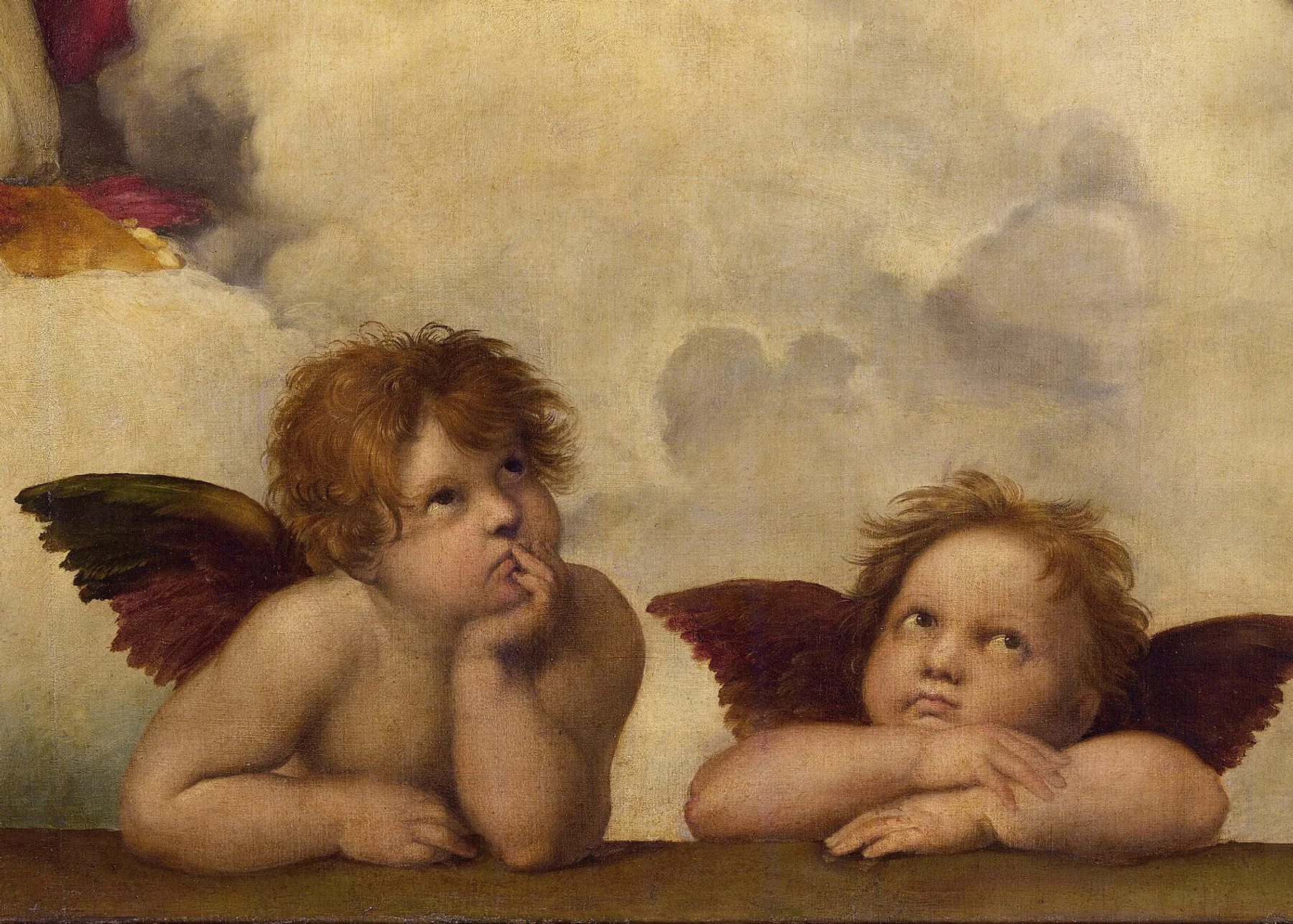 Los querubines, detalle de la Madonna Sixtina — Raphael (Raffaello Sanzio)