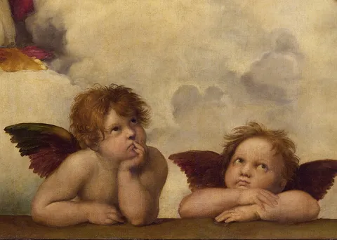 Putti, detail from the Sistine Madonna