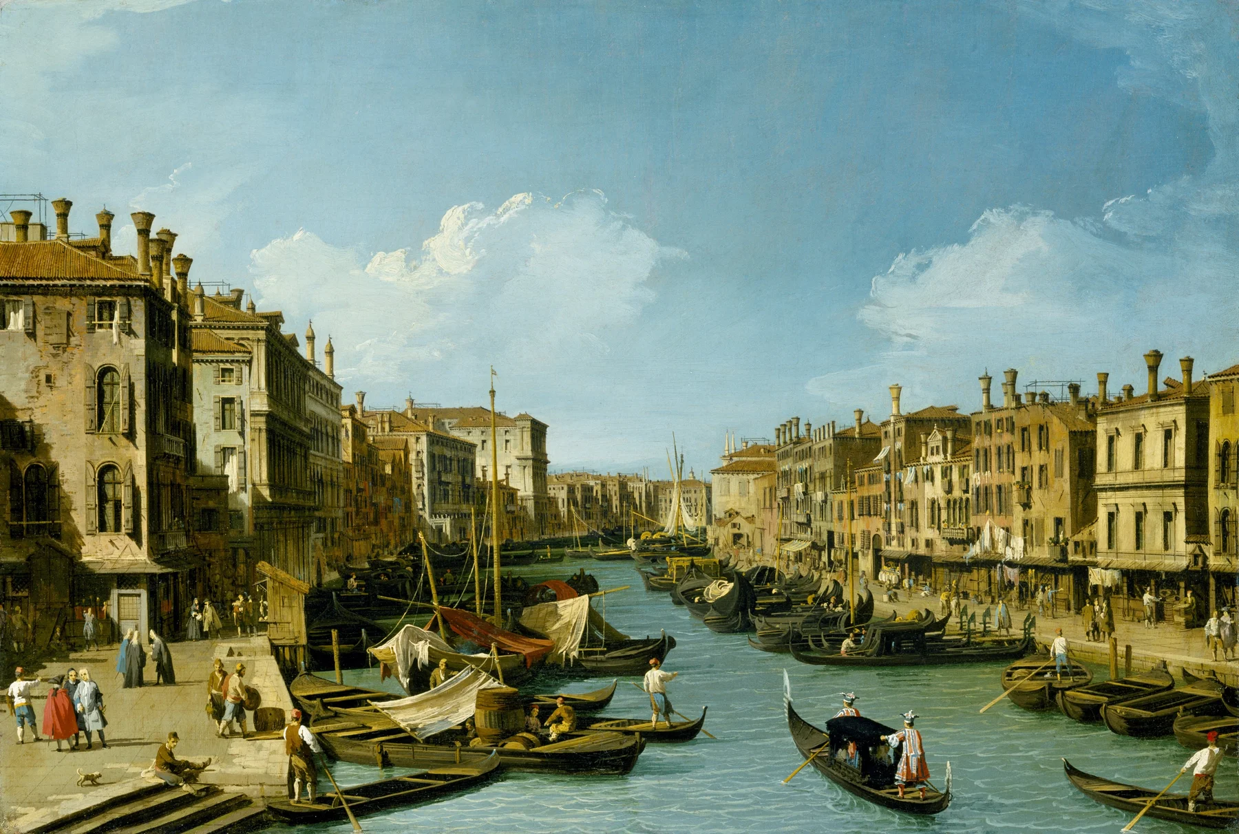 The Grand Canal near the Rialto Bridge, Venice — Canaletto