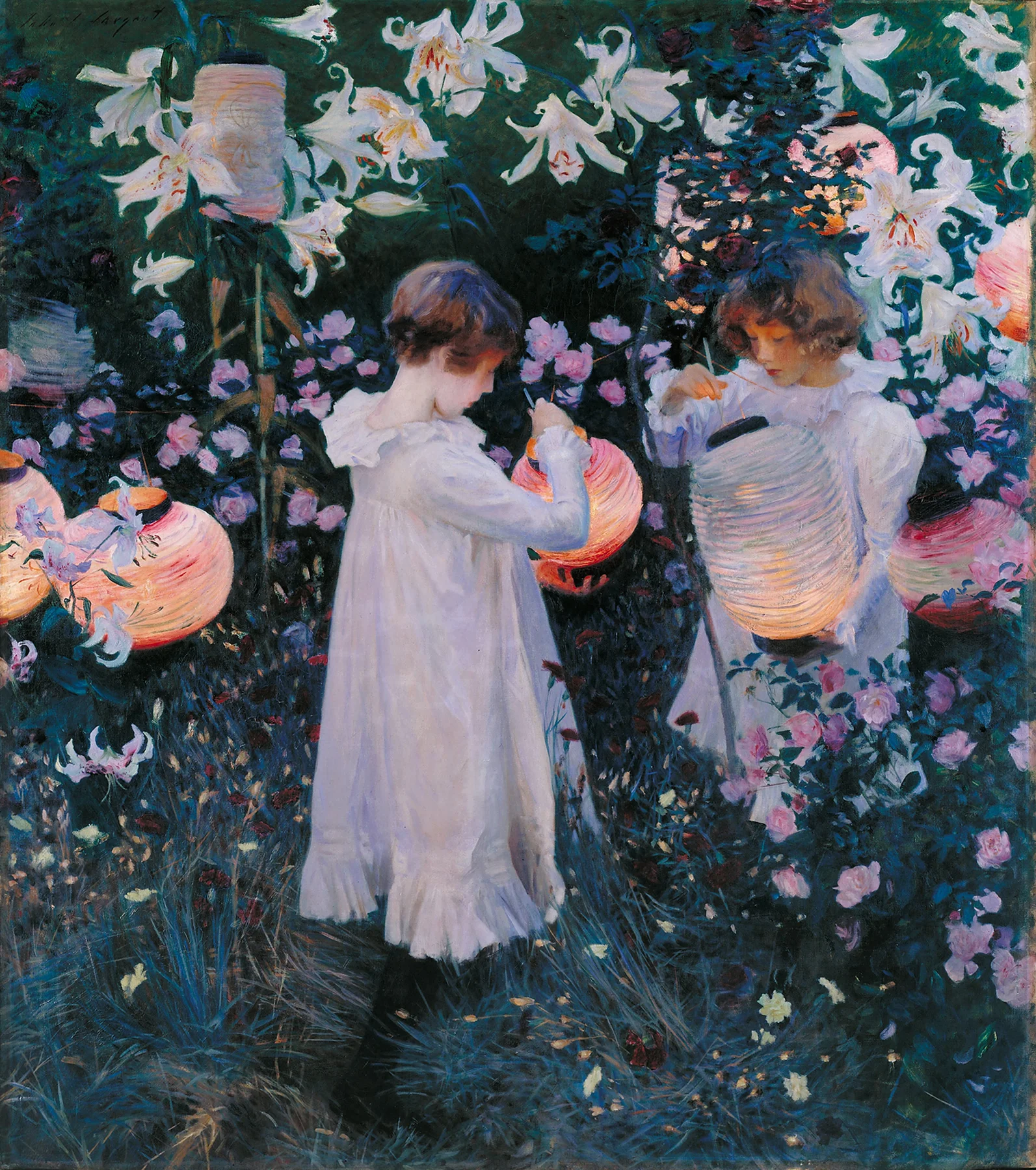 Clavel, lirio, lirio, rosa — John Singer Sargent