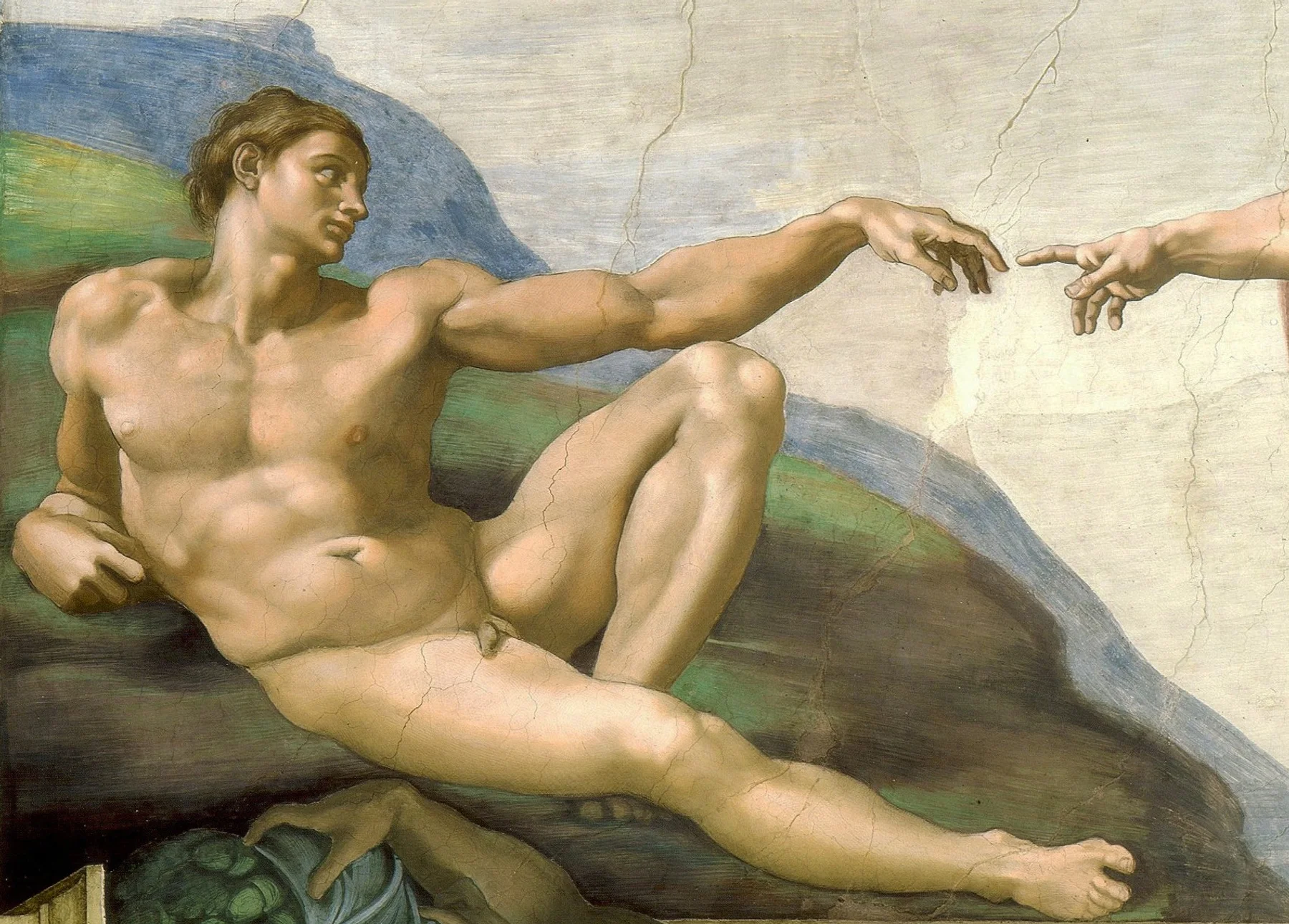 The Creation of Adam (detail) — Michelangelo Buonarroti