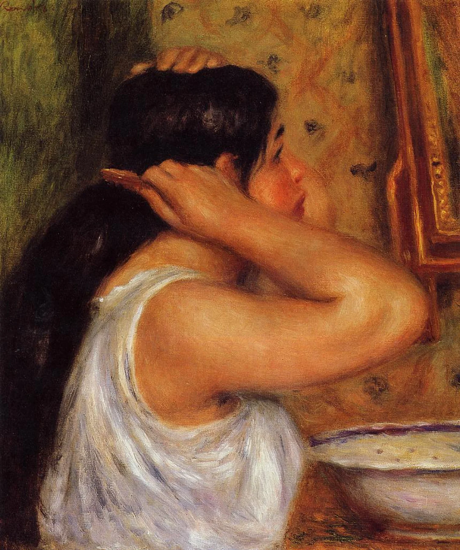 Girl Combing Her Hair — Pierre-Auguste Renoir