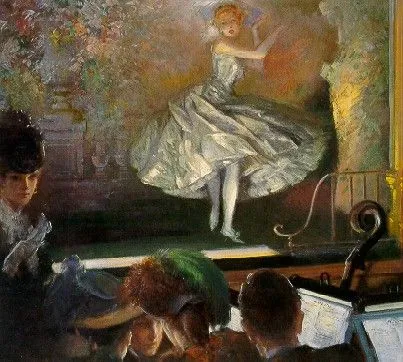 Dancer in White before the Footlights