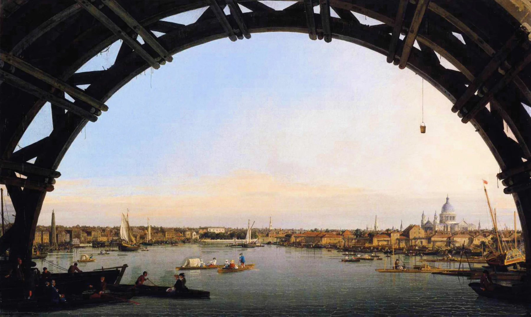 London Seen through an Arch of Westminster Bridge — Canaletto