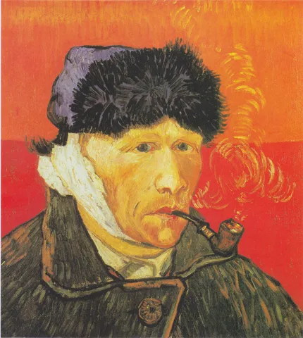 Self-Portrait with Bandaged Ear and Pipe