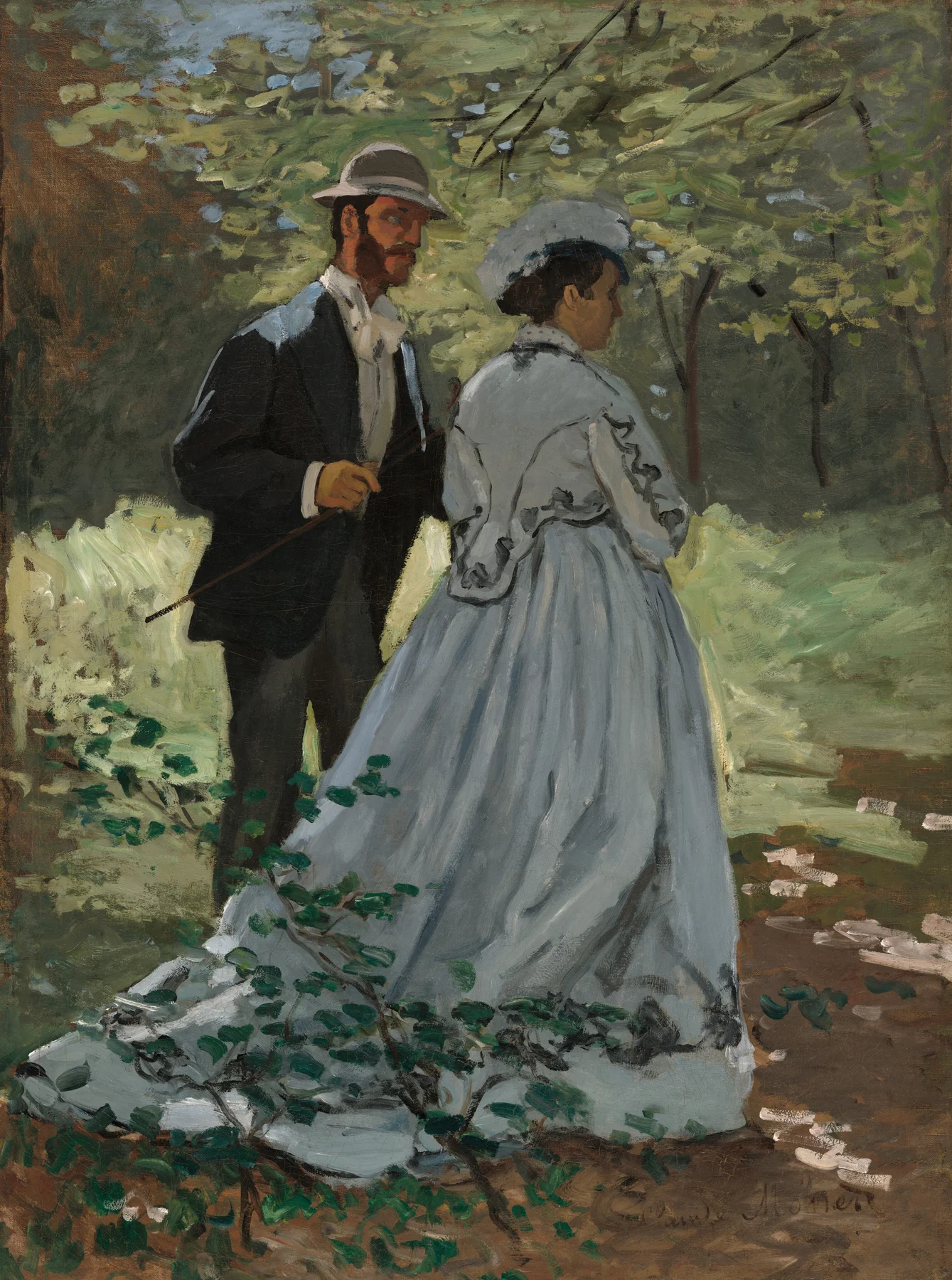 Bazille and Camille (Study for “Luncheon on the Grass”) — Claude Monet