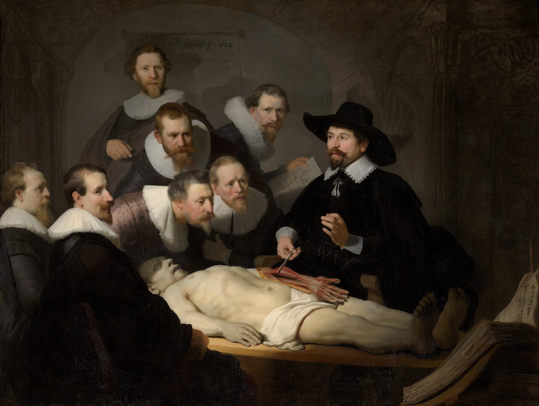Dr. Nicolaes Tulp anatómiai előadása — Rembrandt