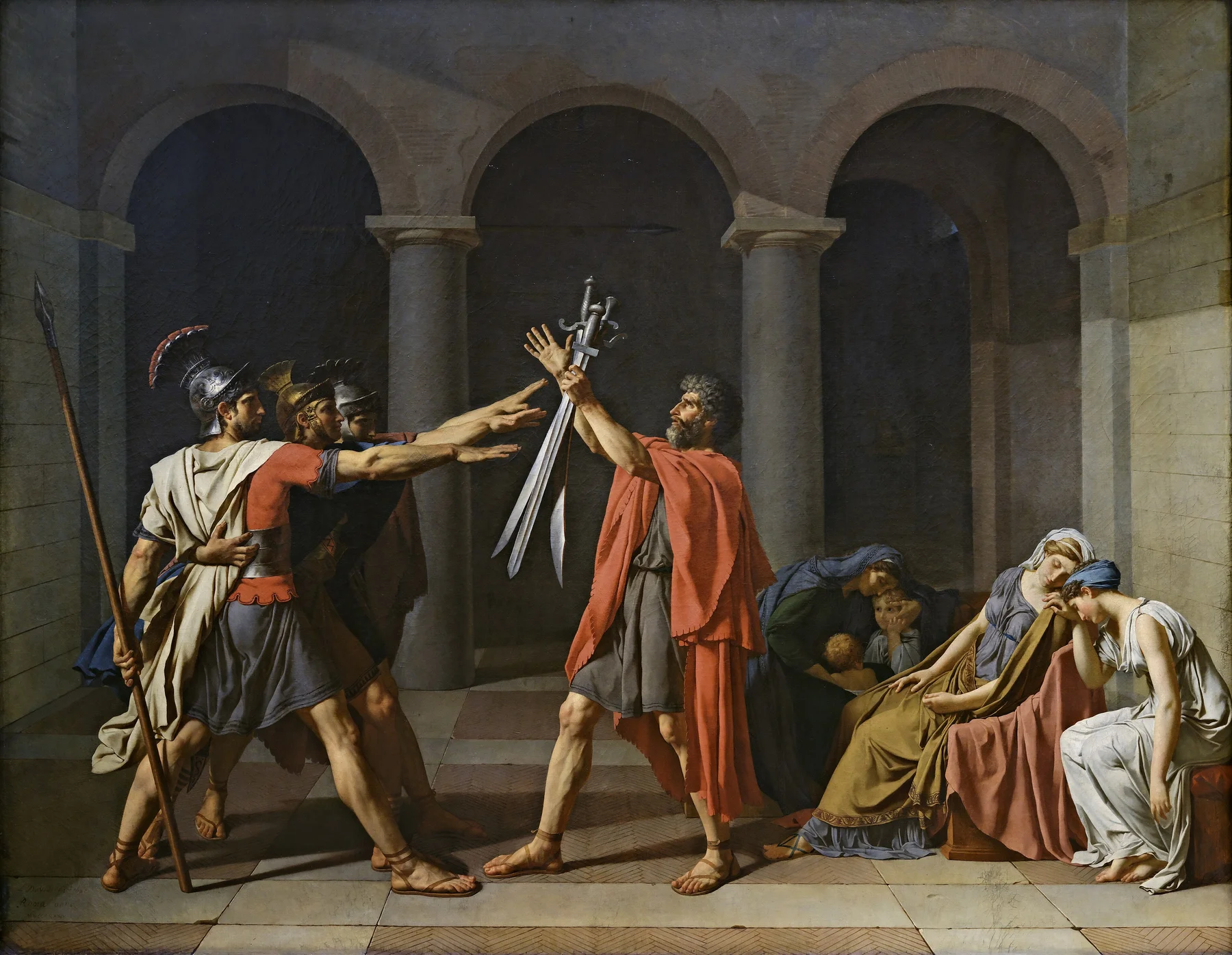 El juramento de los Horacios — Jacques-Louis David