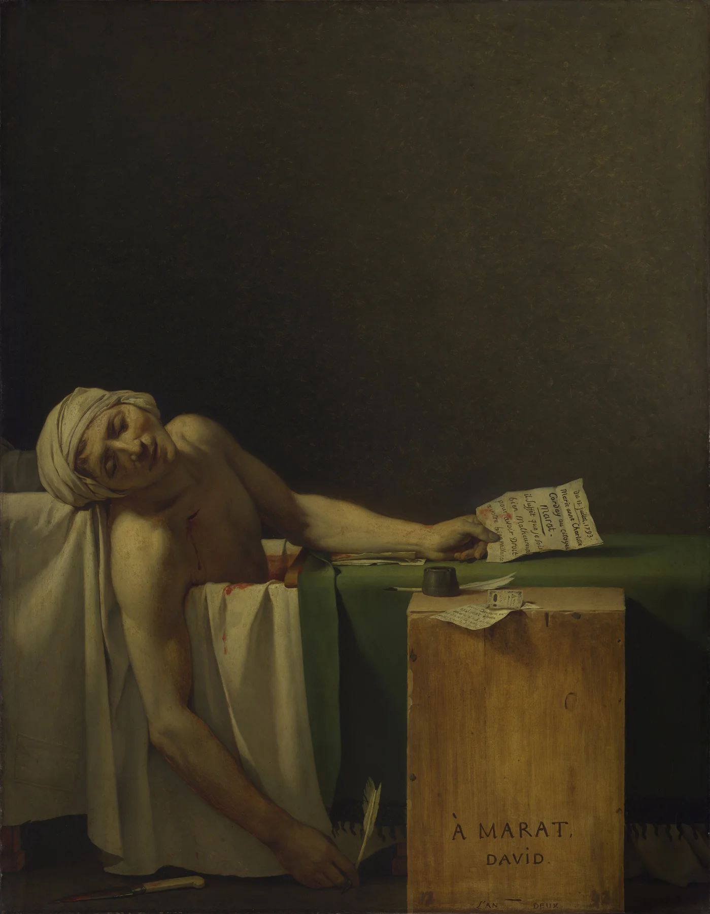 La Mort de Marat — Jacques-Louis David