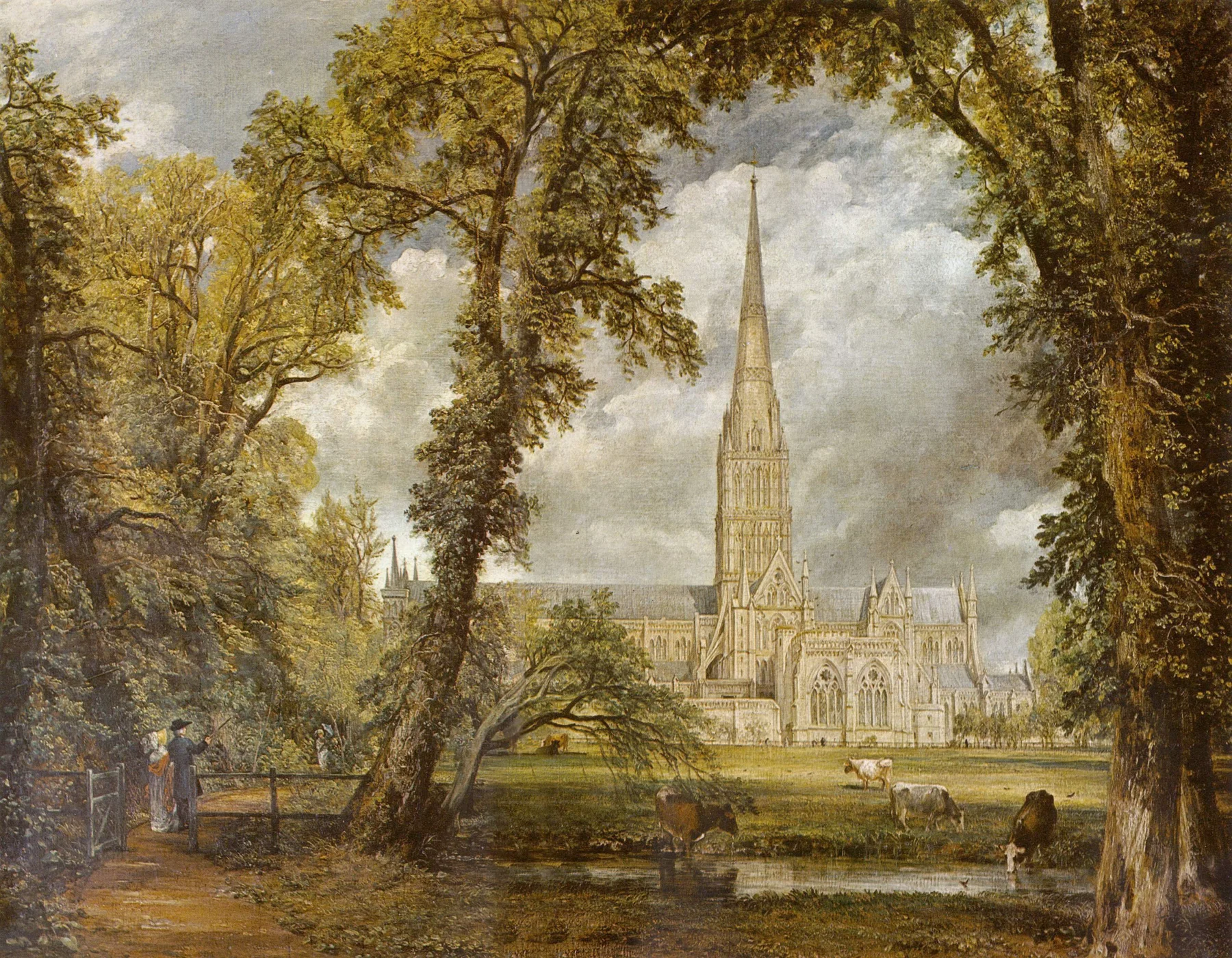 Salisbury Cathedral from the Bishop’s Grounds — John Constable