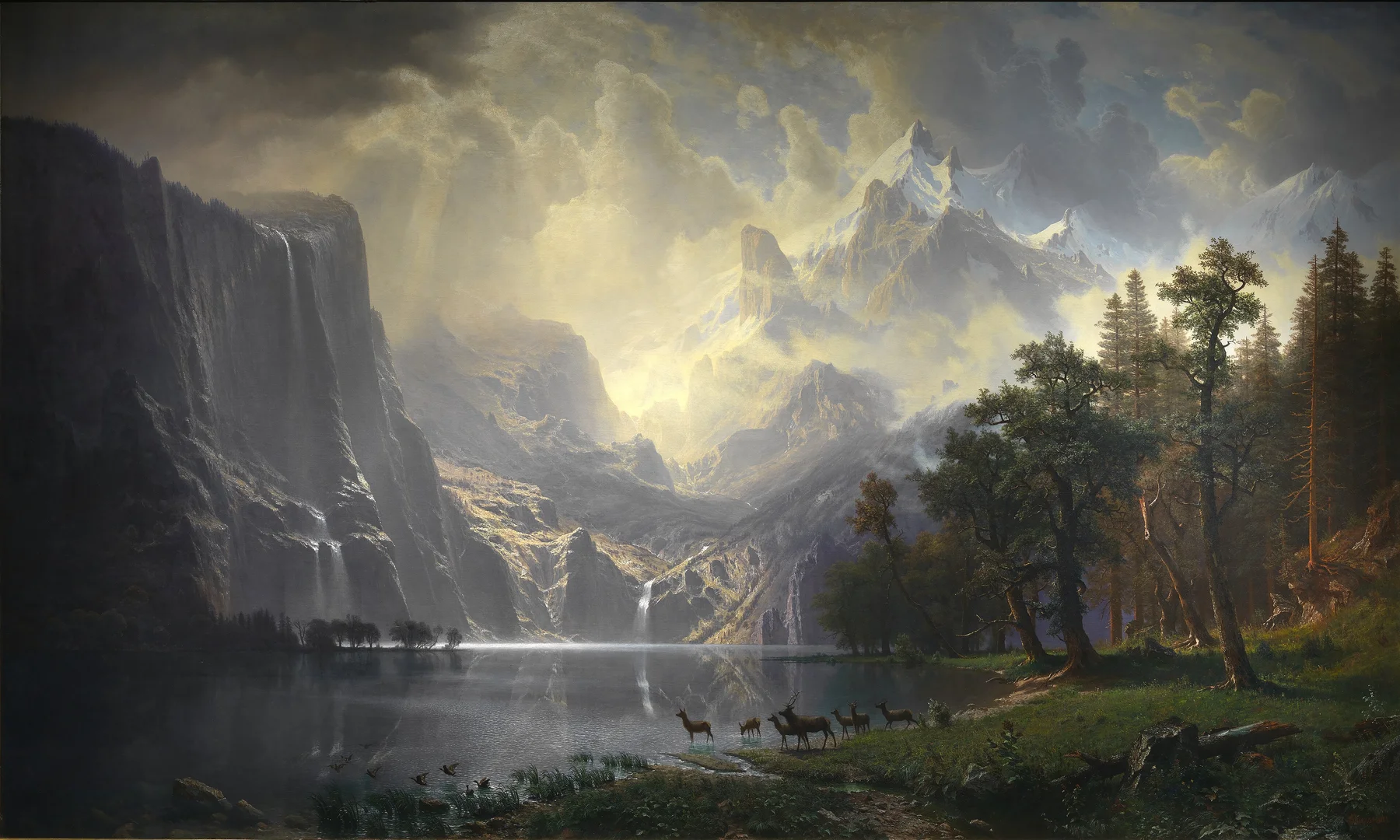 Among the Sierra Nevada, California — Albert Bierstadt