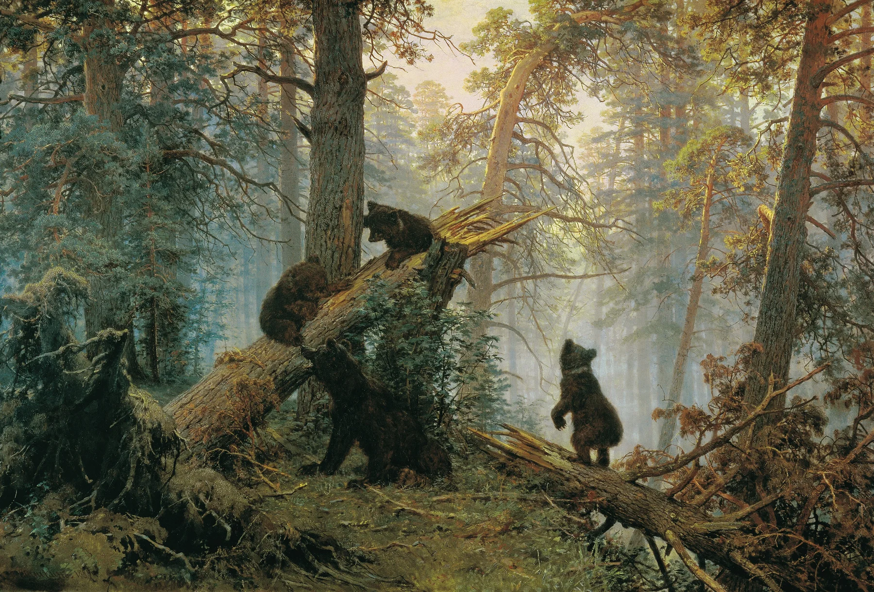 Morning in a Pine Forest — Ivan Shishkin and Konstantin Savitsky