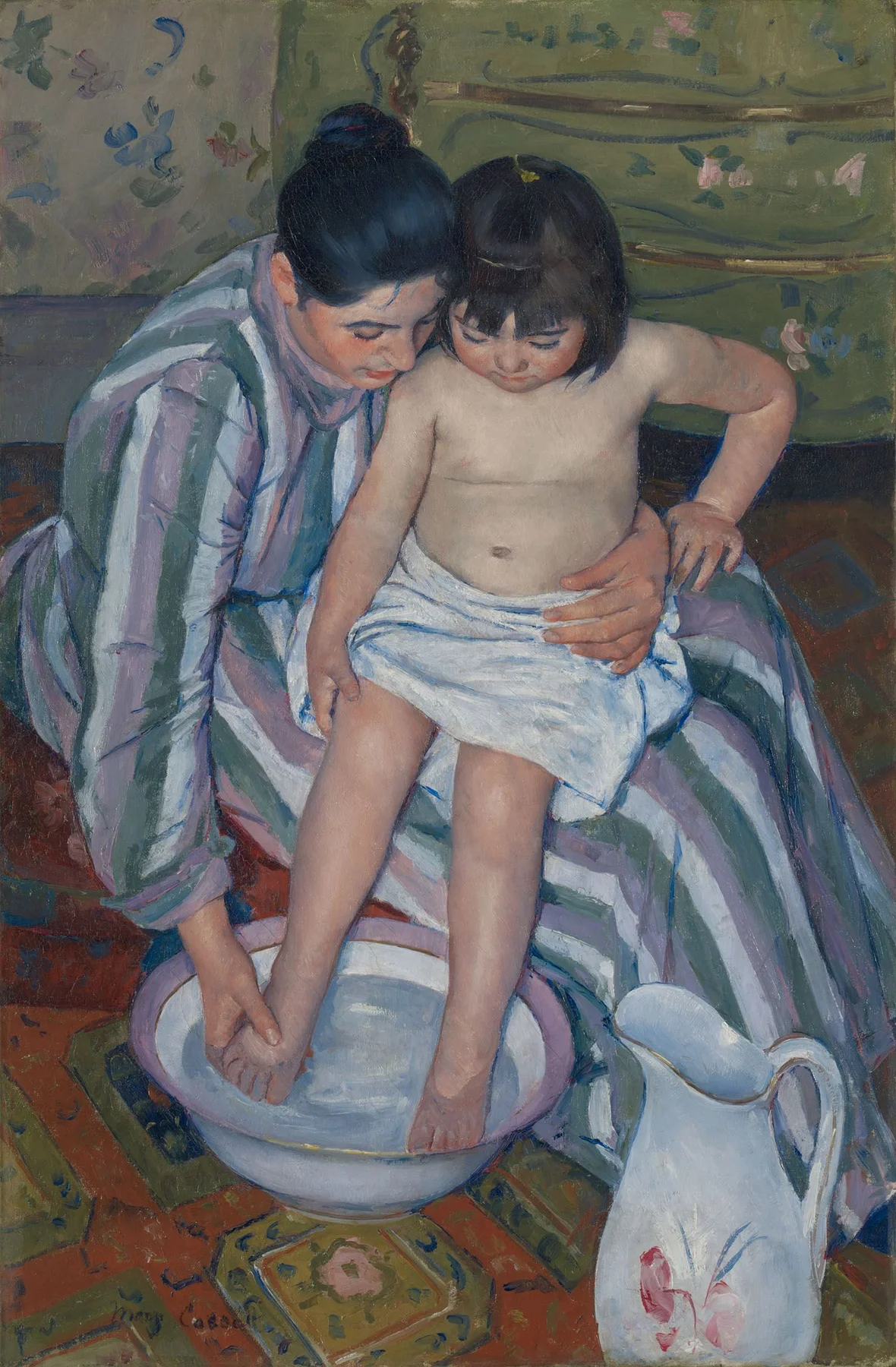 A gyermek fürdetése — Mary Cassatt