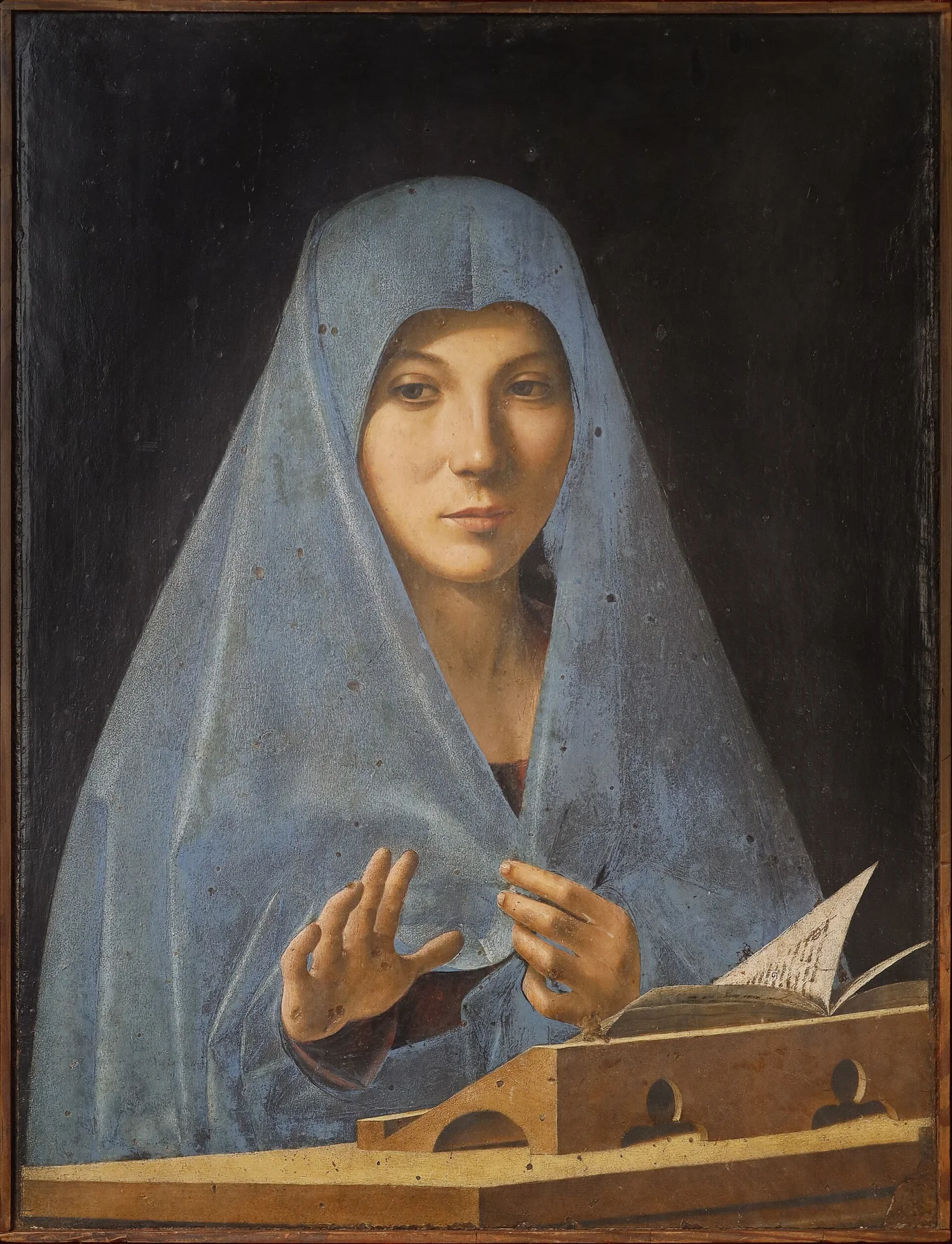 Az angyali üdvözlet Szűz Máriája — Antonello da Messina
