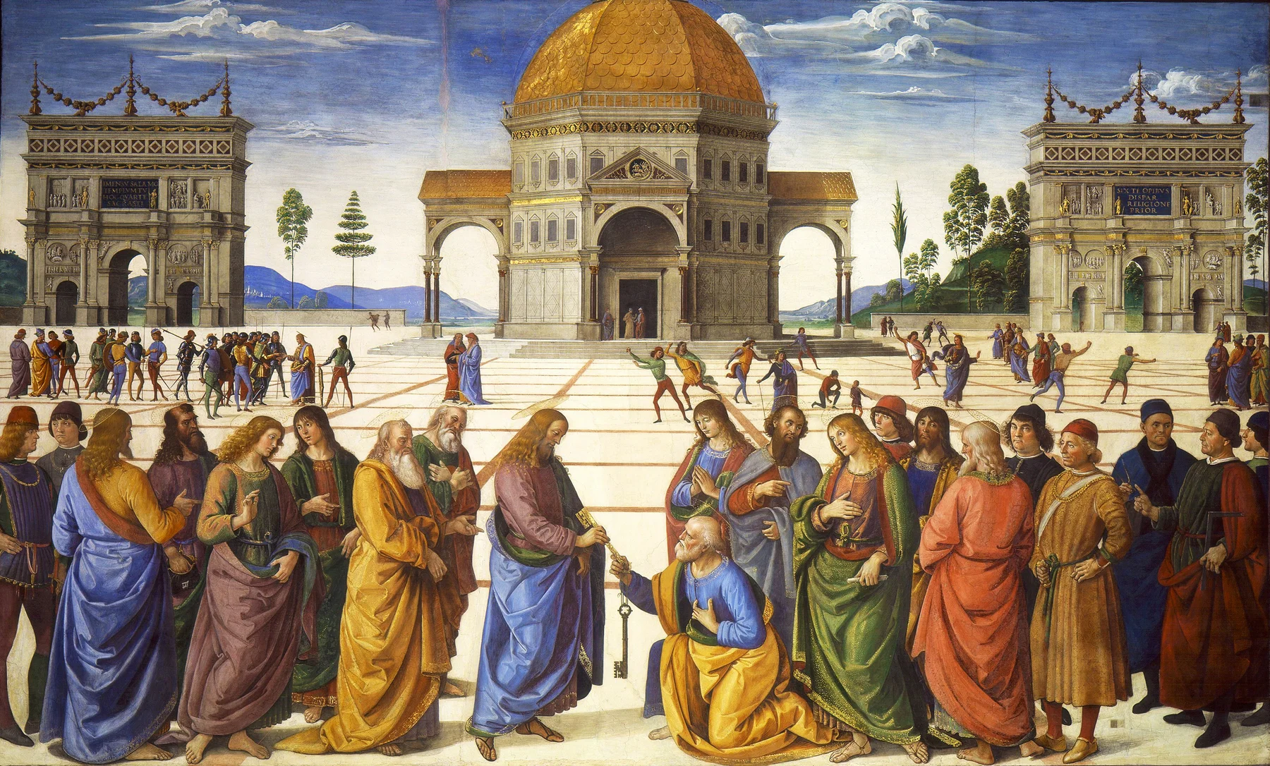 Delivery of the Keys — Pietro Perugino