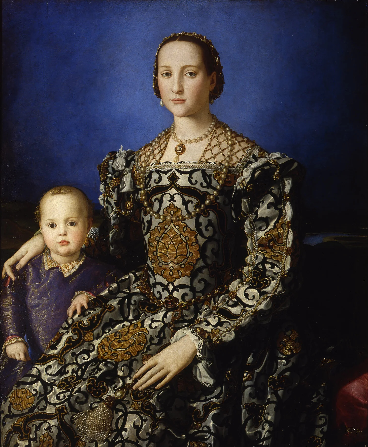 Toledói Eleonóra és fia, Giovanni portréja — Agnolo Bronzino