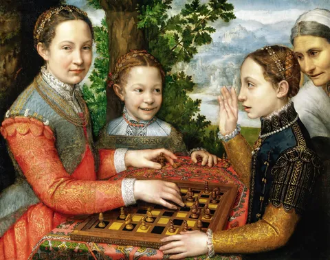 The Chess Game (Portrait of the Artist's Sisters Playing Chess)