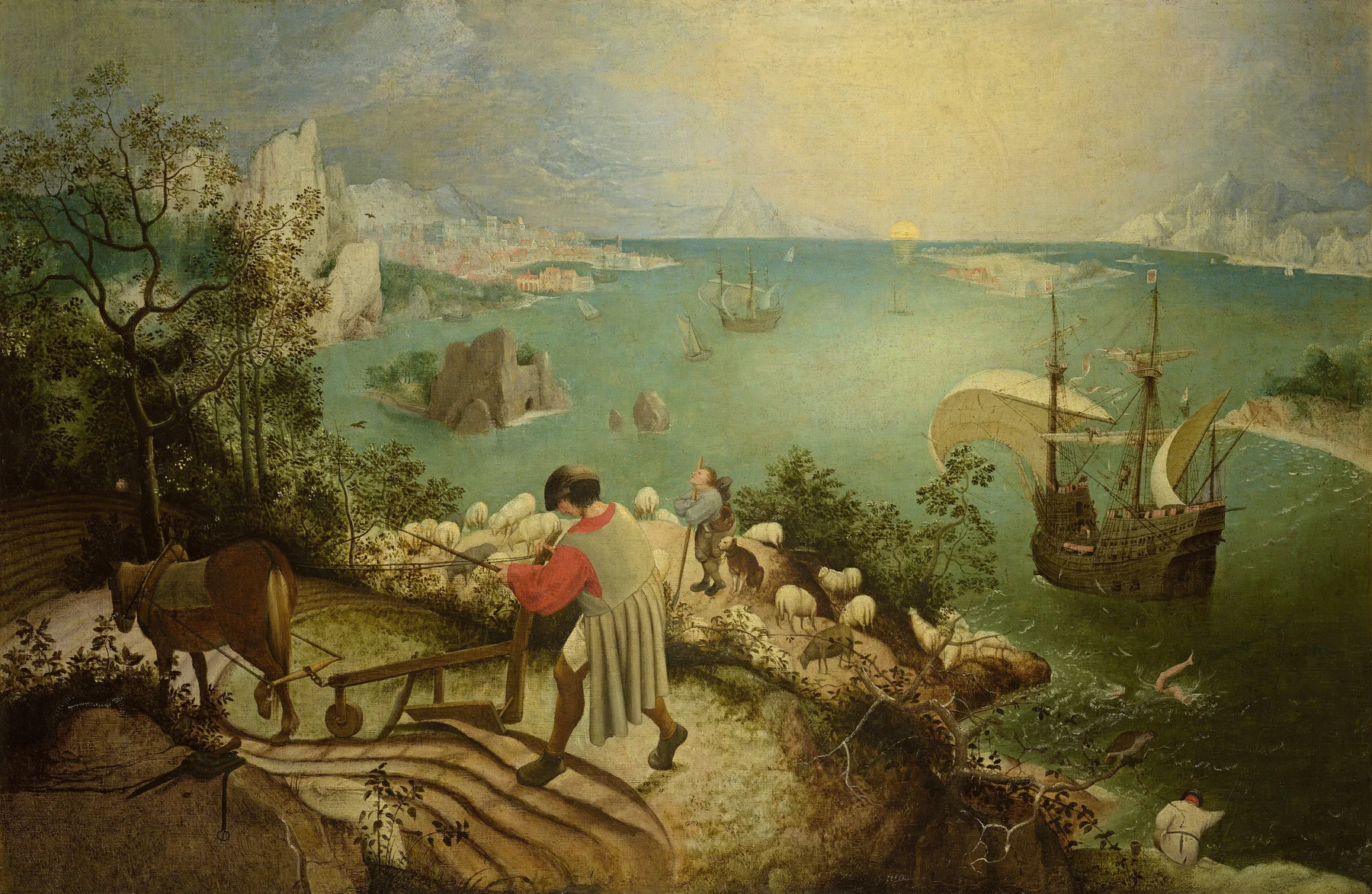 Paisaje con la caída de Ícaro — Según Pieter Brueghel el Viejo