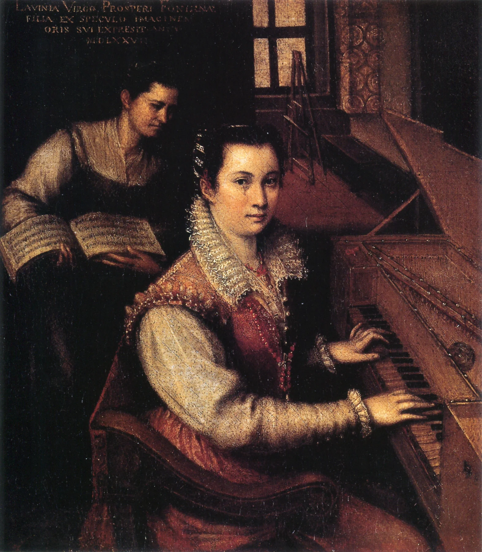 Self-Portrait at the Virginal with a Servant — Lavinia Fontana