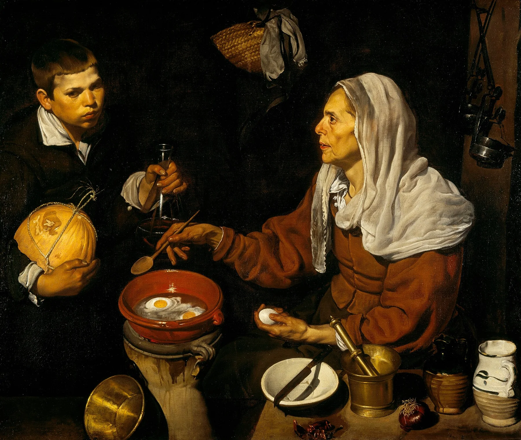 Old Woman Frying Eggs — Diego Velázquez