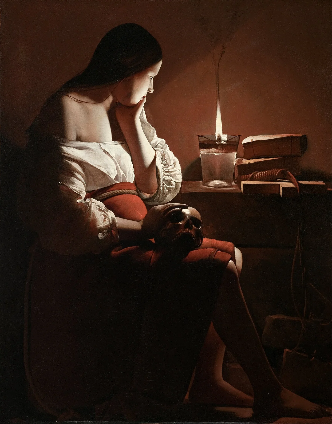 The Magdalen with the Smoking Flame — Georges de La Tour