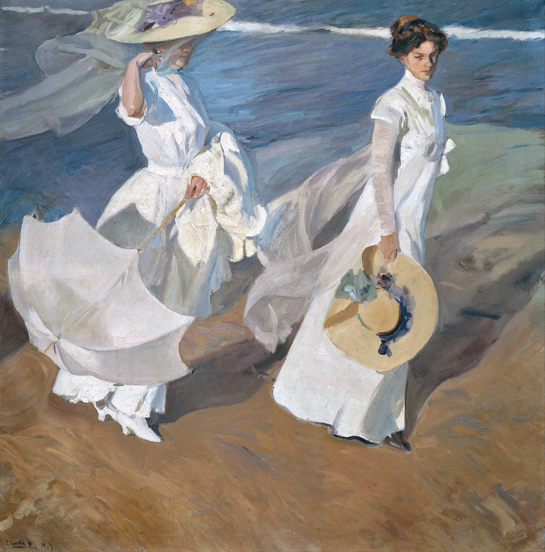 Séta a tengerparton — Joaquín Sorolla