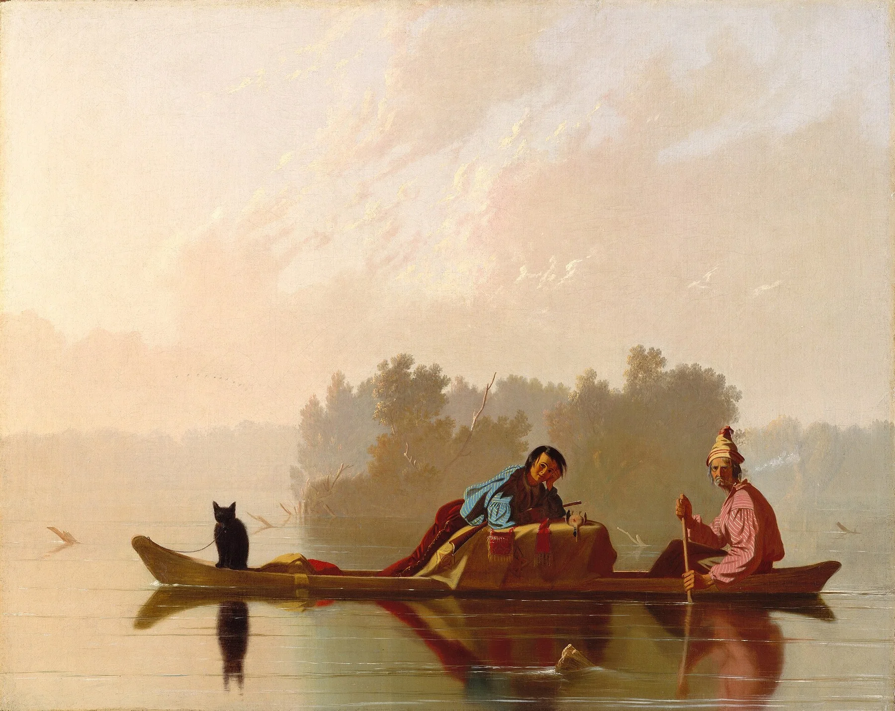Trappeurs descendant le Missouri — George Caleb Bingham