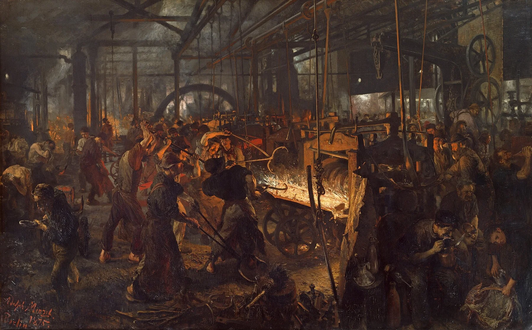 La Forge (Cyclopes modernes) — Adolph Menzel