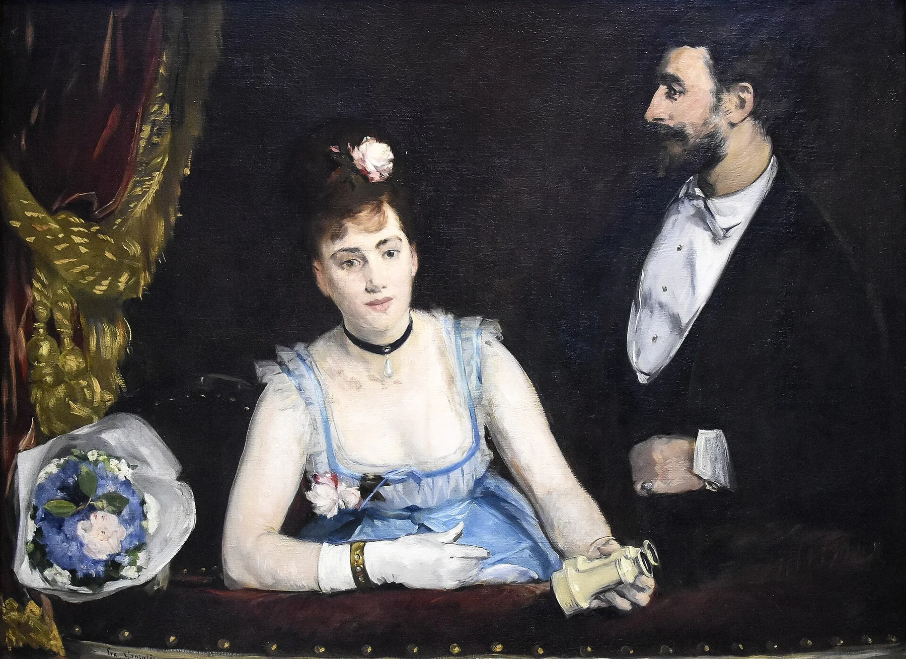 Une loge au Théâtre des Italiens — Eva Gonzalès