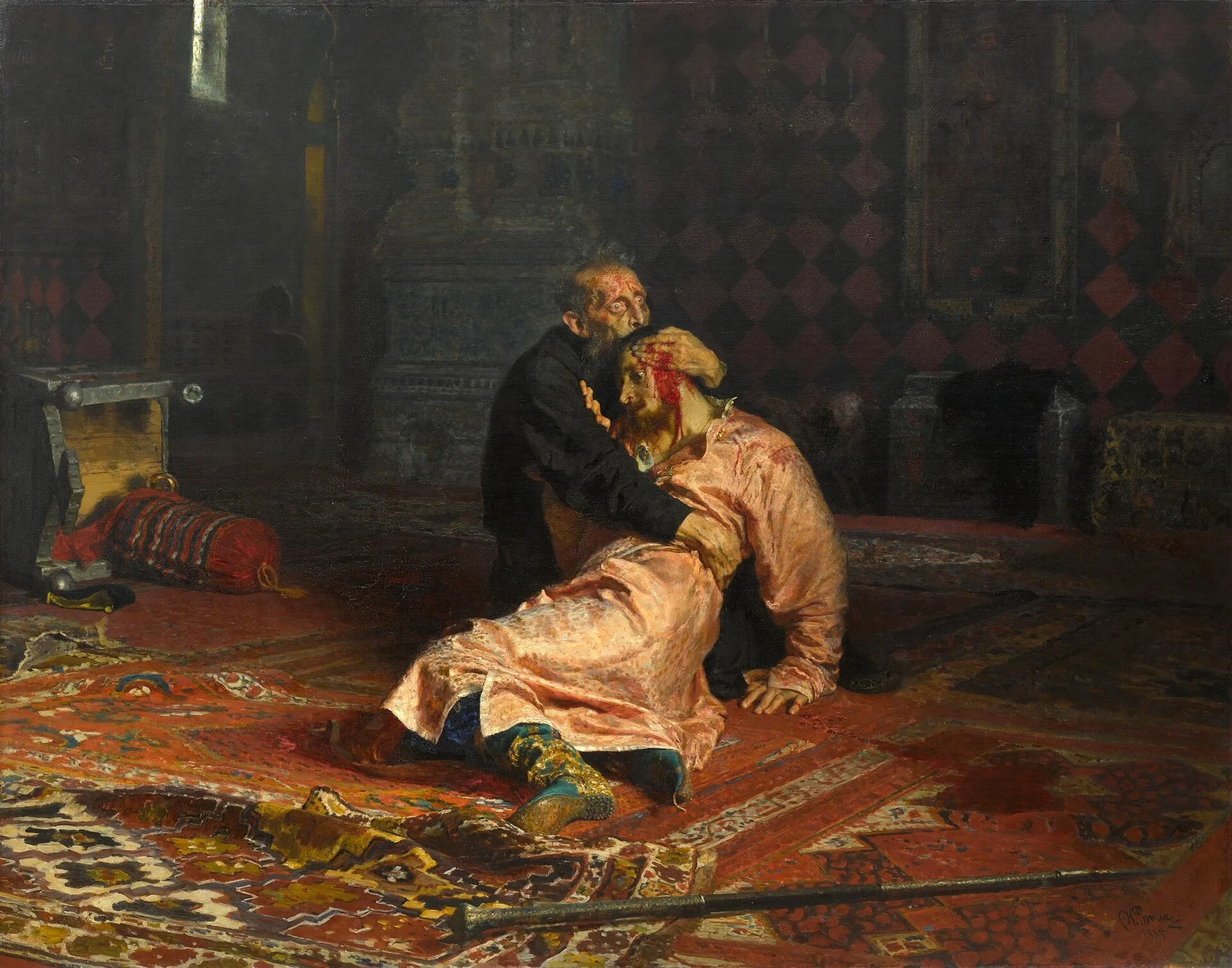 Ivan the Terrible and His Son Ivan on 16 November 1581 — Ilya Repin