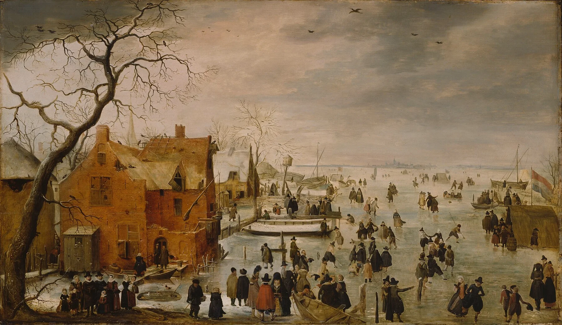 Winter Landscape with Ice Skaters — Hendrick Avercamp
