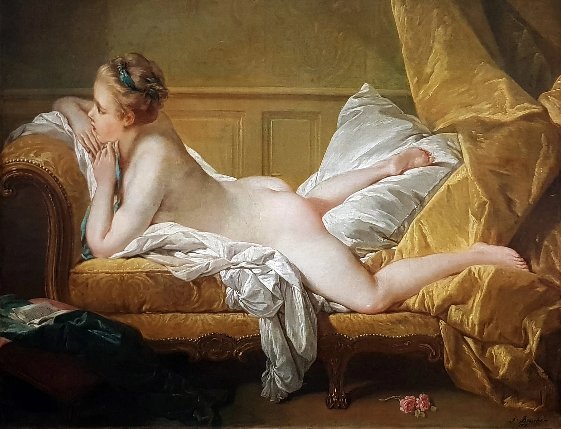 Resting Girl (Marie-Louise O'Murphy) — François Boucher