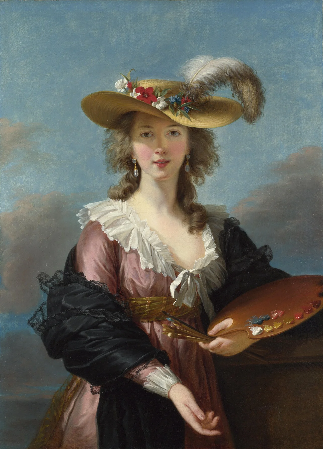 Autorretrato con sombrero de paja — Élisabeth Vigée Le Brun