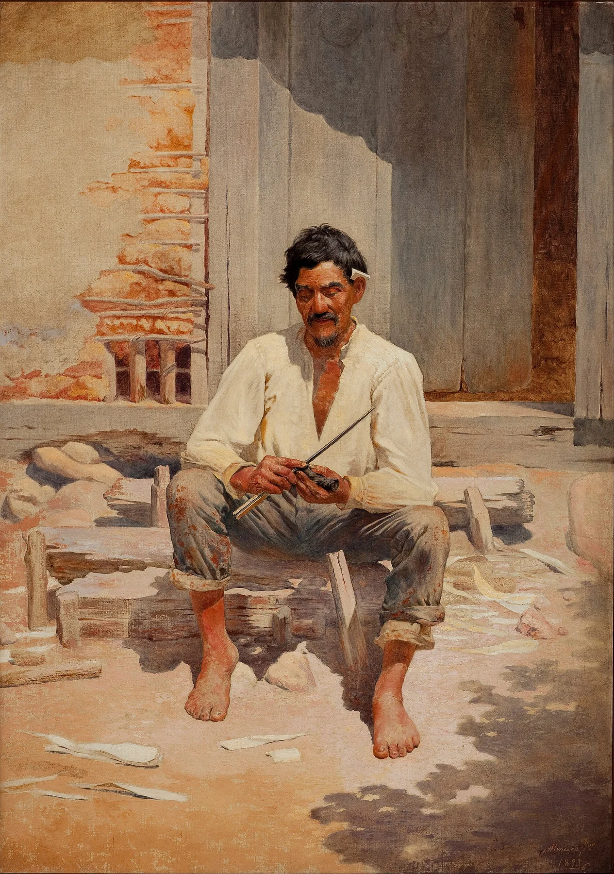 Caipira coupant du tabac — Almeida Júnior