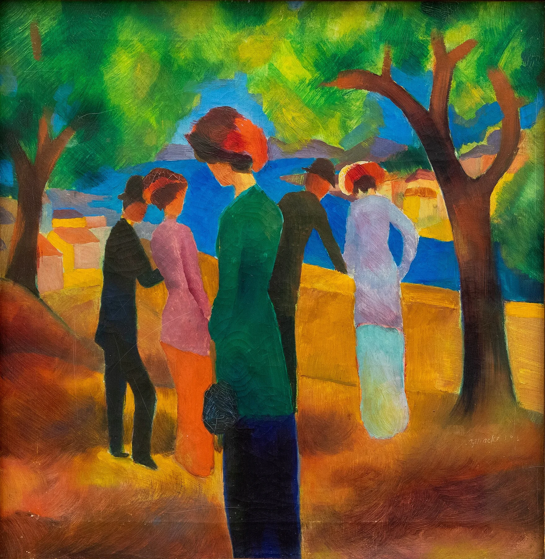 Lady in a Green Jacket — August Macke